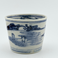 Seto Soba Choko Cup / Sometsuke White-Blue