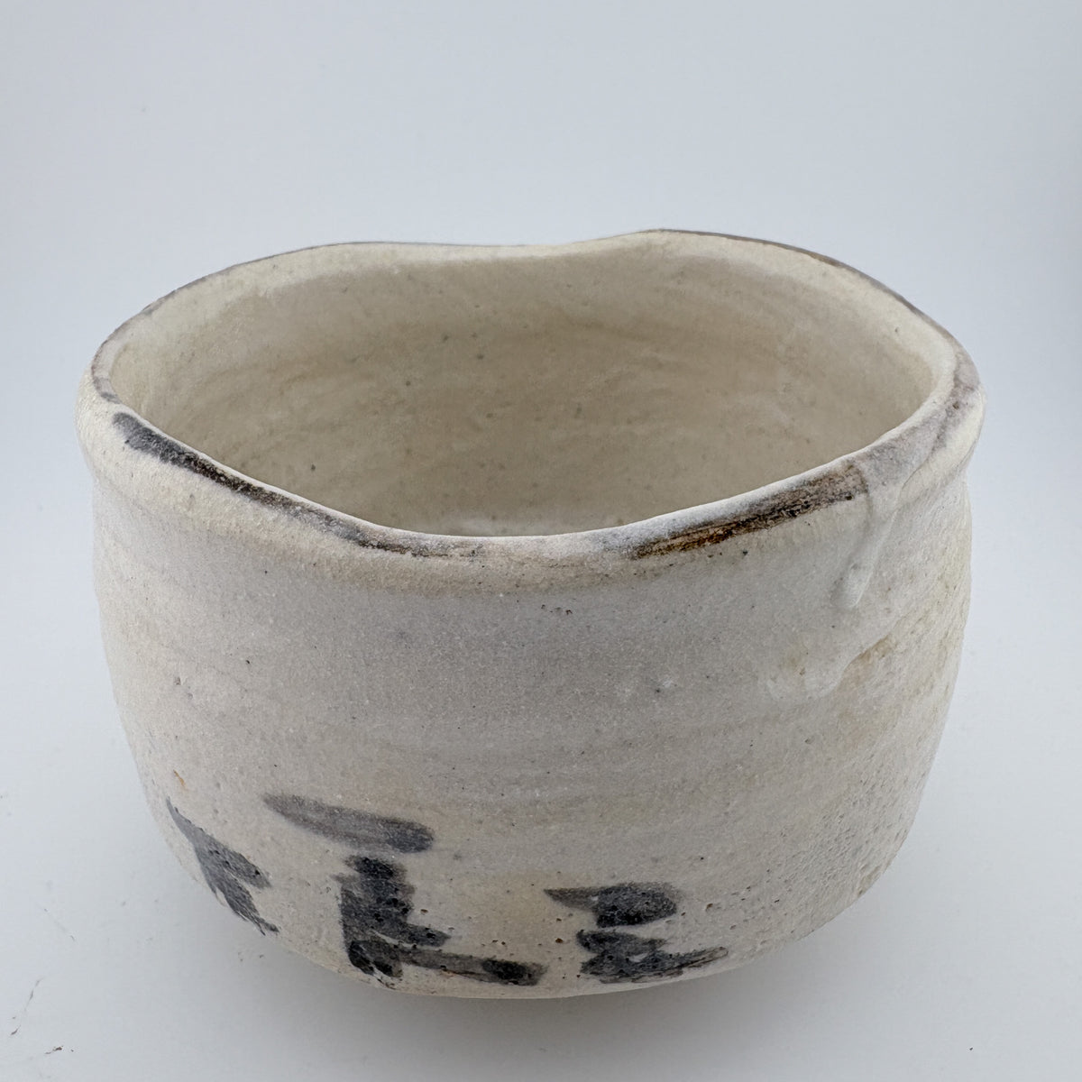 Vintage Shino Matcha Bowl – soft, milky glaze