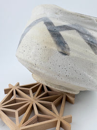 Vintage Shino Matcha Bowl – soft, milky glaze