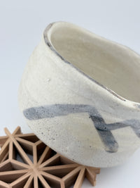 Vintage Shino Matcha Bowl – soft, milky glaze