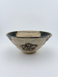 Seto Oribe Matcha Bowl – Kasen Kiln