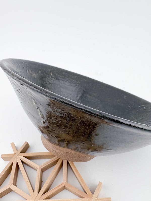 Iron Black Glazed Matcha Bowl