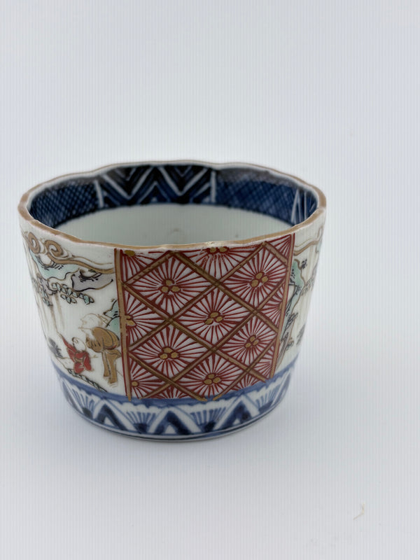 Edo Imari Akae Soba Choko-Hand Painted Cup
