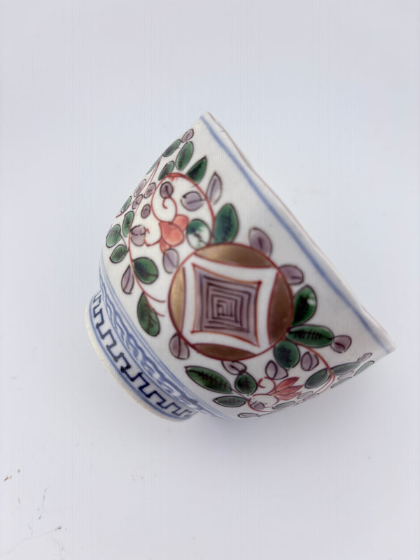 Late Edo Imari Soba Choko – Floral motif