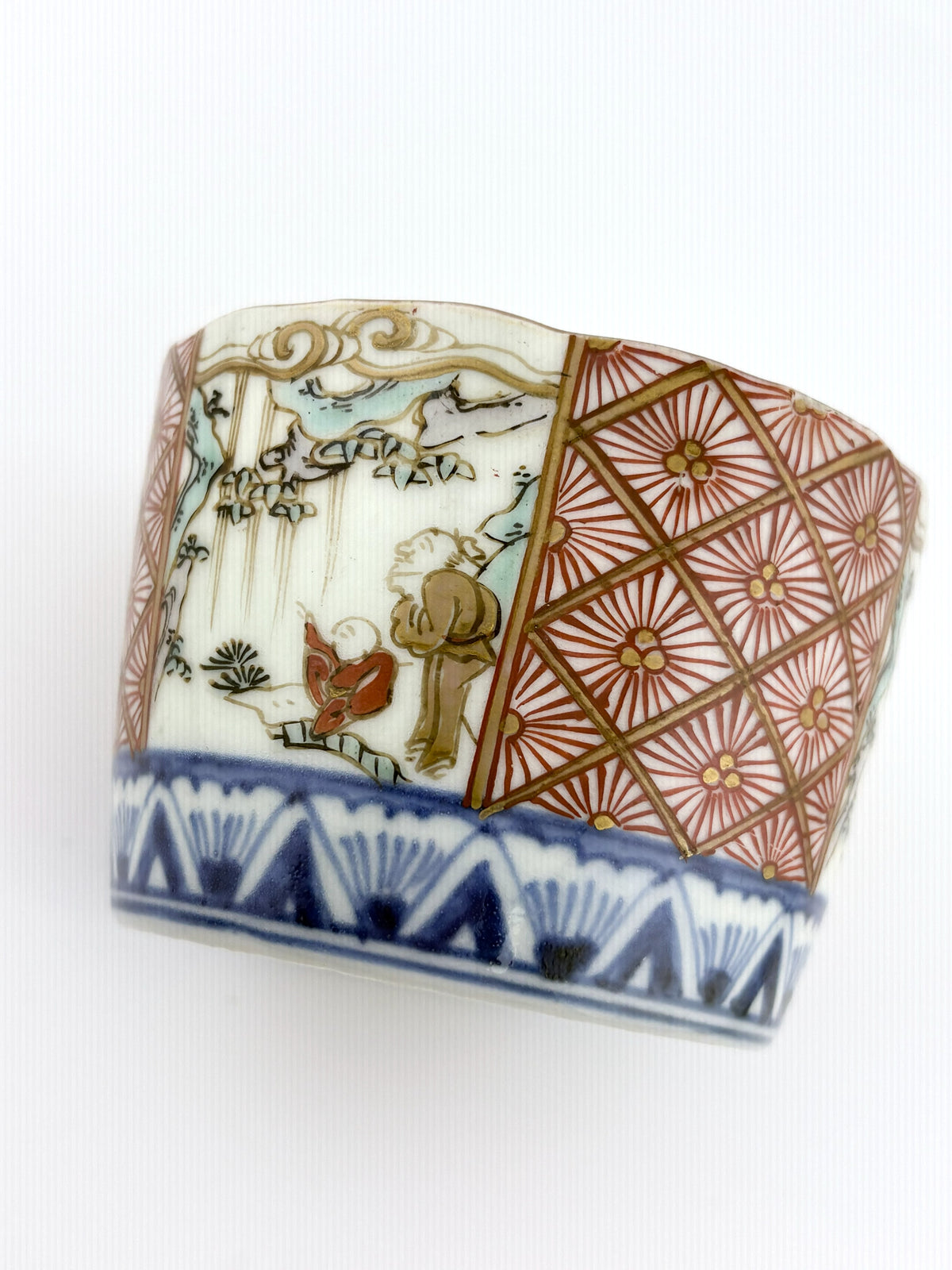 Edo Imari Akae Soba Choko-Hand Painted Cup