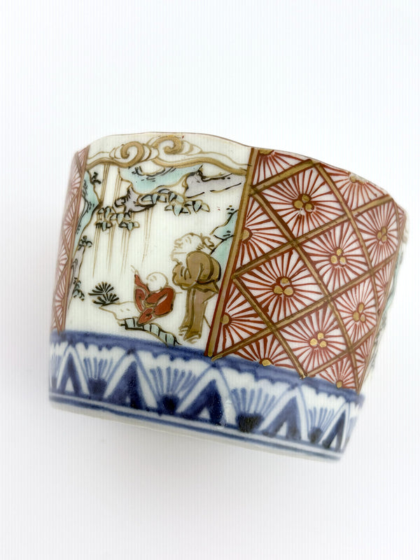 Edo Imari Akae Soba Choko-Hand Painted Cup