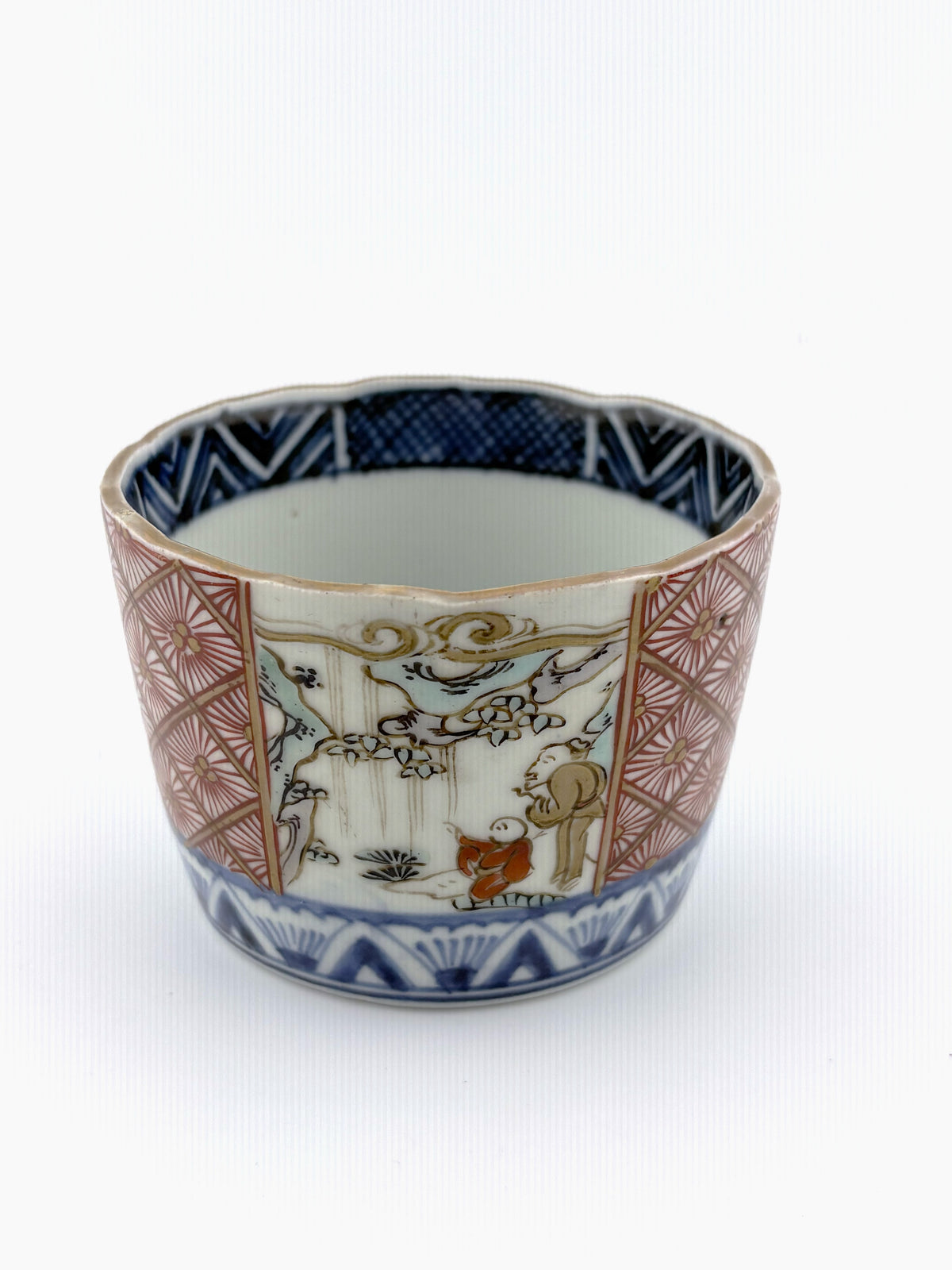Edo Imari Akae Soba Choko-Hand Painted Cup