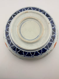 Antique Imari Iroe Large Bowl-Birds & Floral Landscape