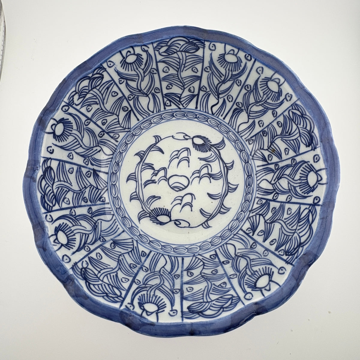 Imari Blue and White Deep Bowl