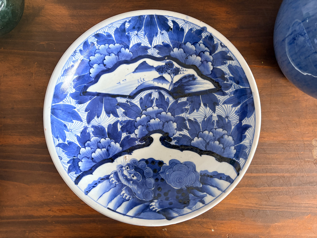 Edo Imari Charger with Guardian Lion