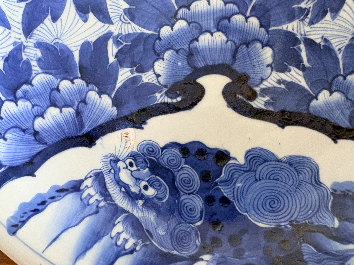 Edo Imari Charger with Guardian Lion