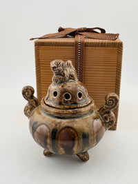 Japanese Vintage Seto Incense Burner – Shishi Lion Lid