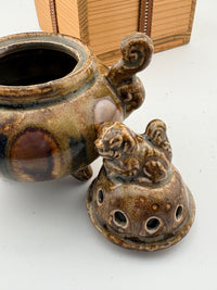 Japanese Vintage Seto Incense Burner – Shishi Lion Lid