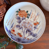 Japanese Antique Imari Bowl – Peony and Horse Motifs