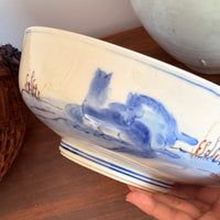 Japanese Antique Imari Bowl – Peony and Horse Motifs