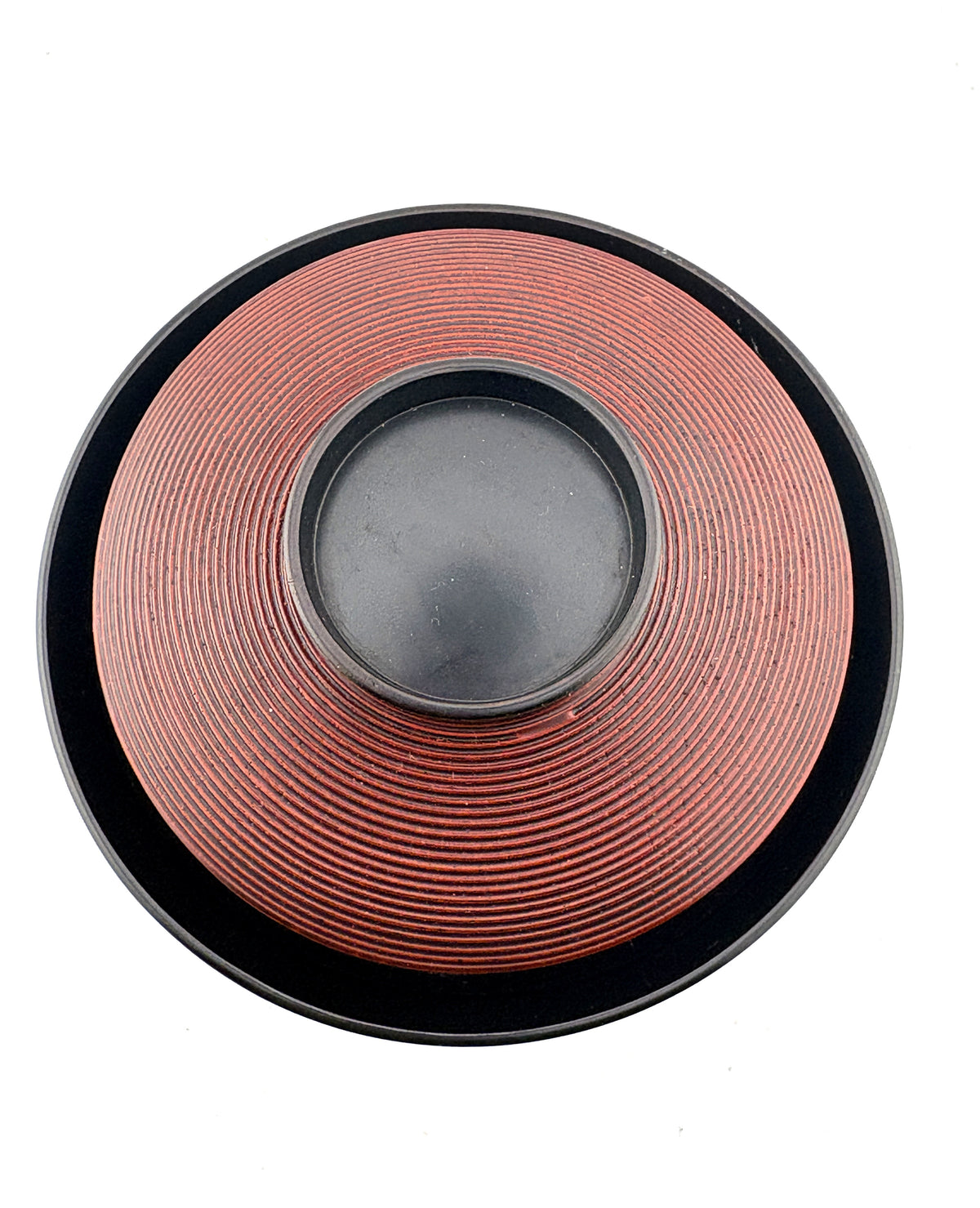 Japanese Black & Red Lidded Lacquer Bowl – Fine Red Thread Pattern