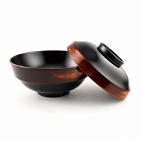 Japanese Lacquer Bowl – Black & Red Lacquer