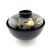 Japanese Black Lacquer Bowls – Set of 5