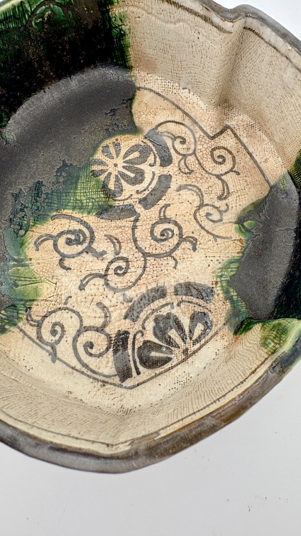 Japanese Vintage Oribe Sweet Bowl – by Shunji Kato