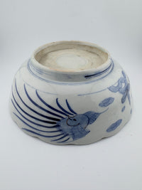 Meiji Imari Iroe large bowl with scalloped rim, rabbit motif, side3– Kotto Living