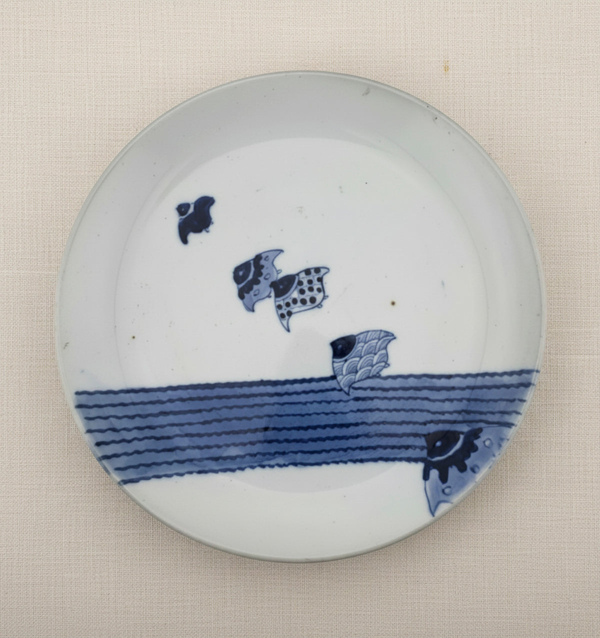 Meiji Imari Plate – Chidori over Waves