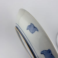 Antique Imari Blue & White Chidori Plate | Meiji Period