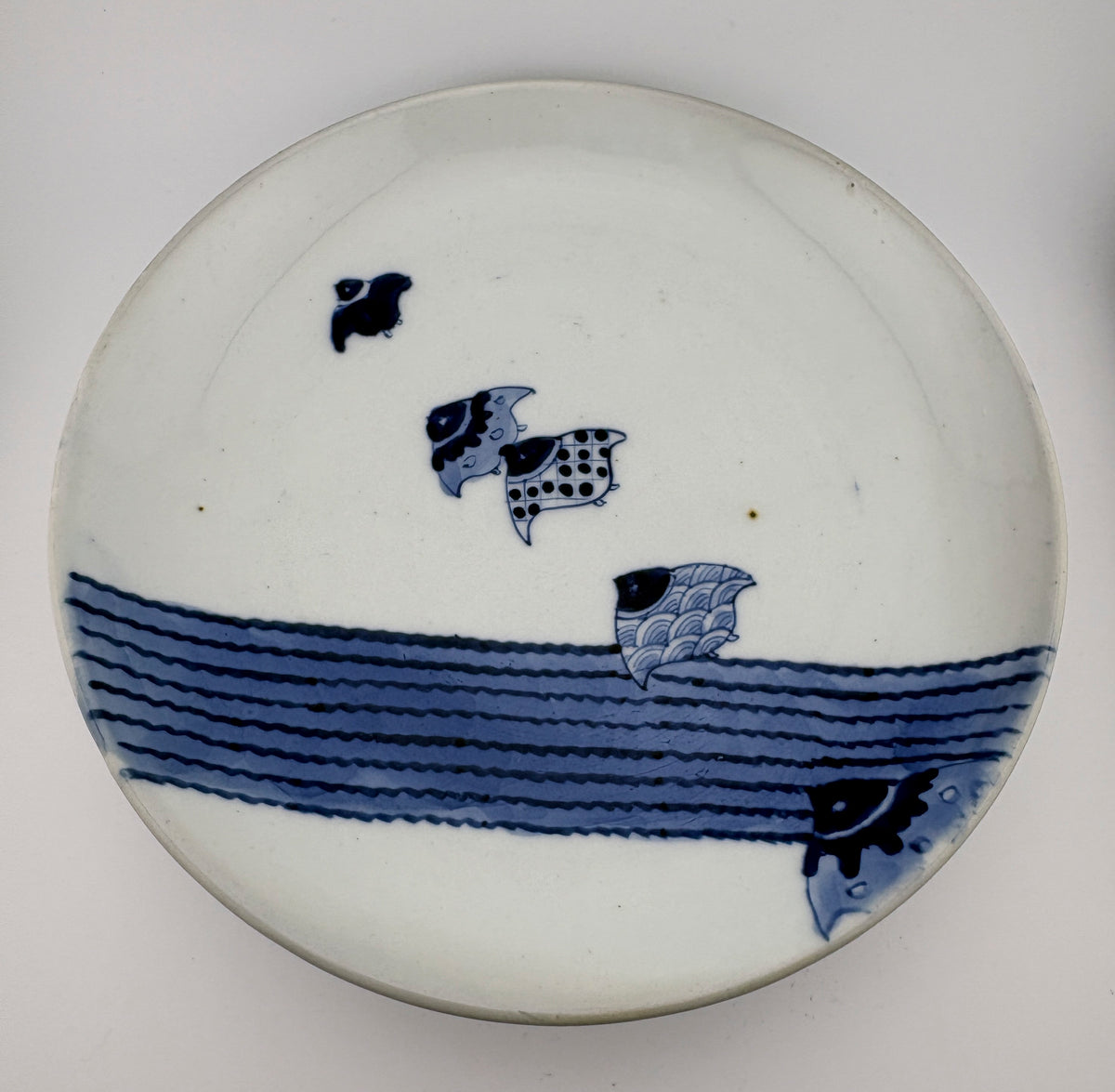 Meiji Imari Plate – Chidori over Waves