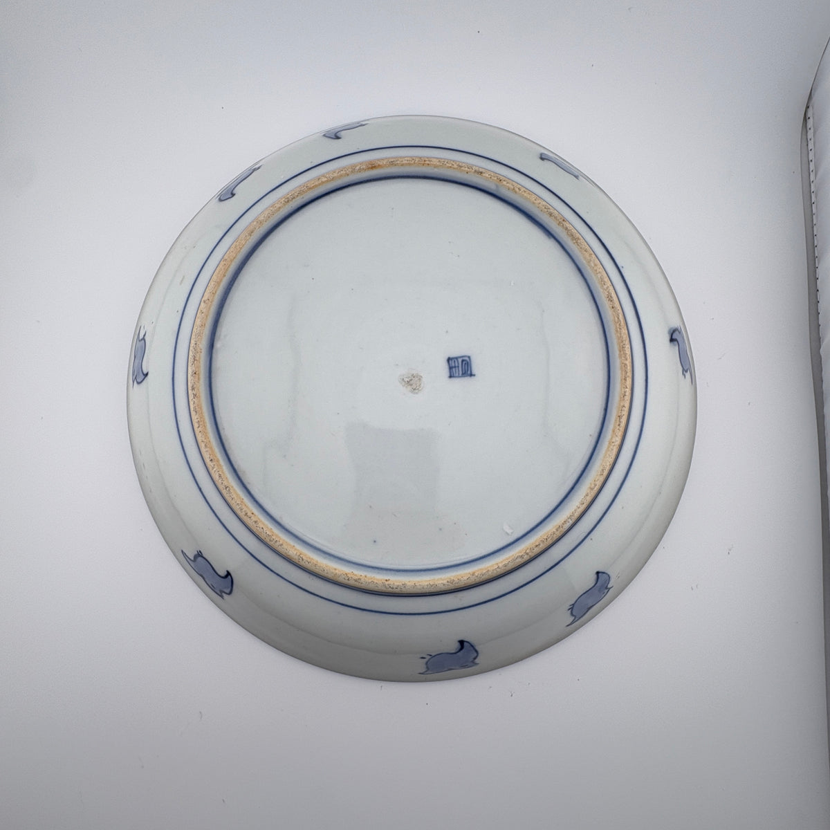 Antique Imari Blue & White Chidori Plate | Meiji Period