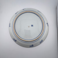 Antique Imari Blue & White Chidori Plate | Meiji Period