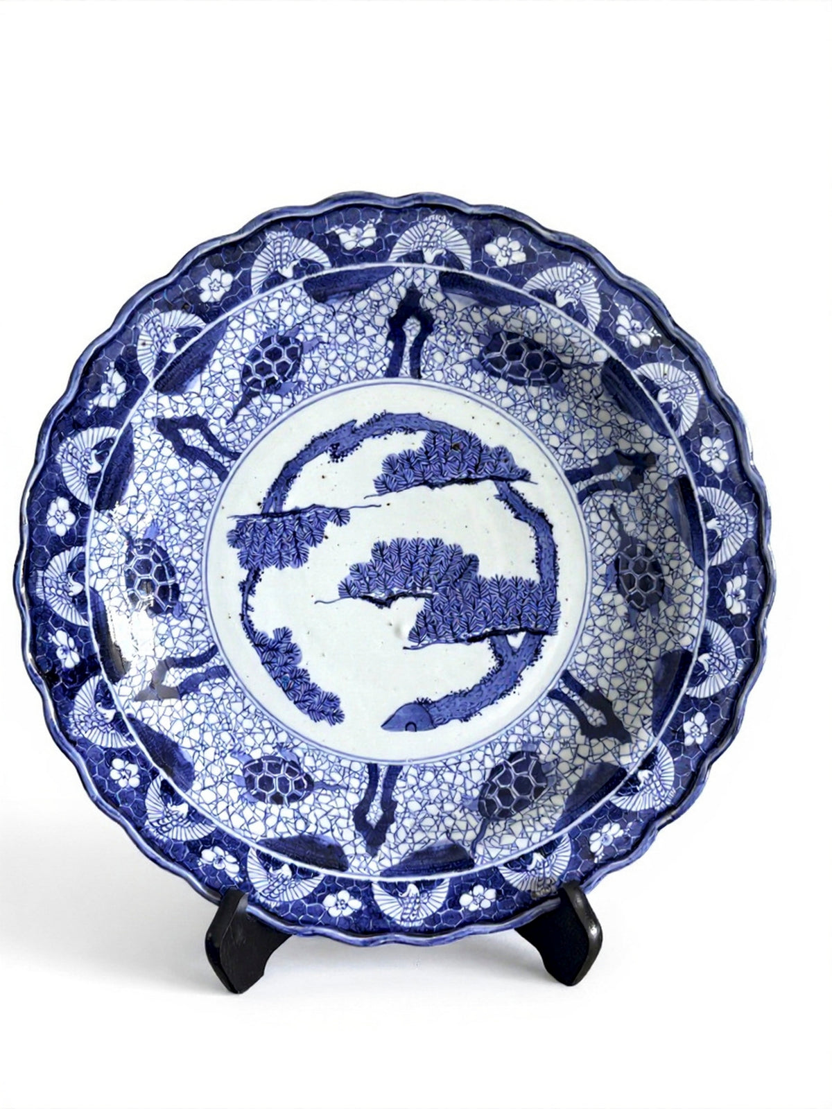 Antique Imari Grand Charger – Auspicious Cranes, Tortoises & Pine