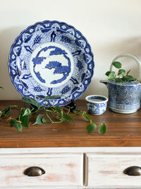 Antique Imari Grand Charger – Auspicious Cranes, Tortoises & Pine