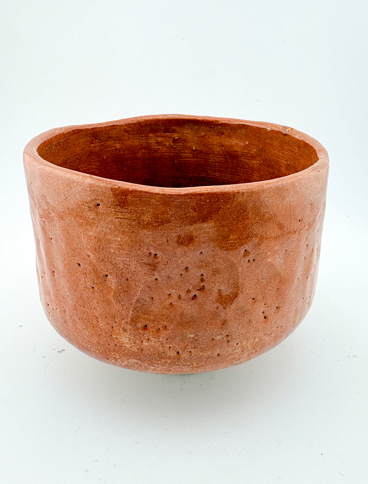 Vintage Aka-Raku Tea Bowl – Warm Red Earthenware
