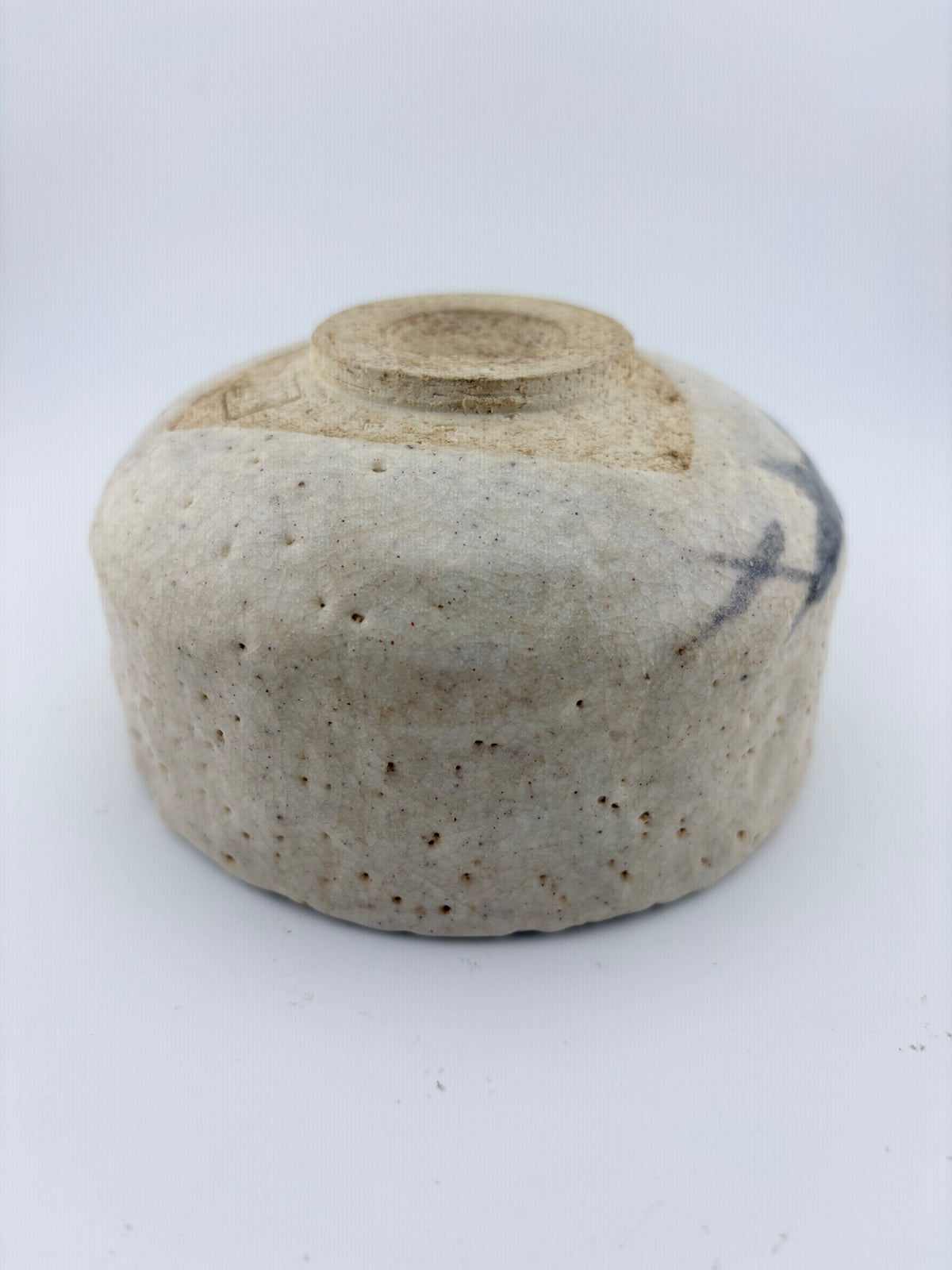 Vintage Shino Matcha Bowl with Original Wooden Box
